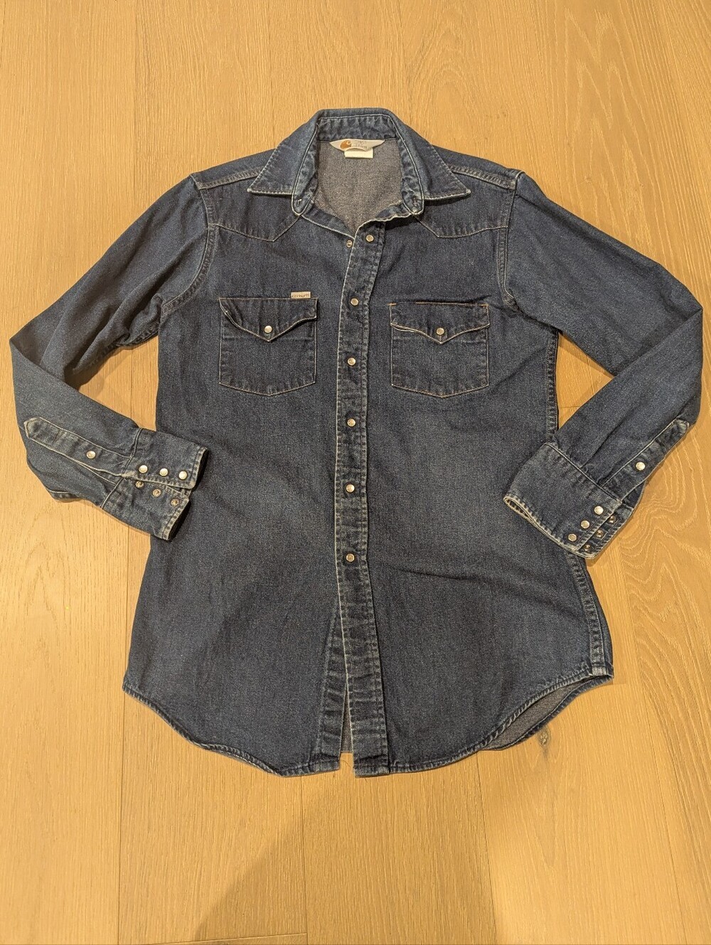 Carhartt Rugged Outdoor Wear Blue Denim Shirt- Vintage